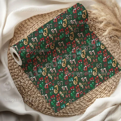 NEW 67 Christmas Wrapping Paper,67 Meme Christmas Gift Wrap,6 7 meme Wrapping Paper 67 Meme Funny Teen Holiday Gift Wrap